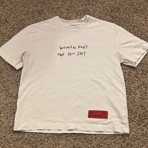 CHNGE White Tee with Red Patch and Text